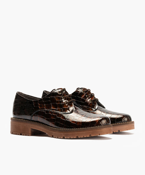 Blucher en Coco con cordones de mujer color marron