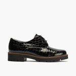 Blucher en Coco con cordones de mujer color negro