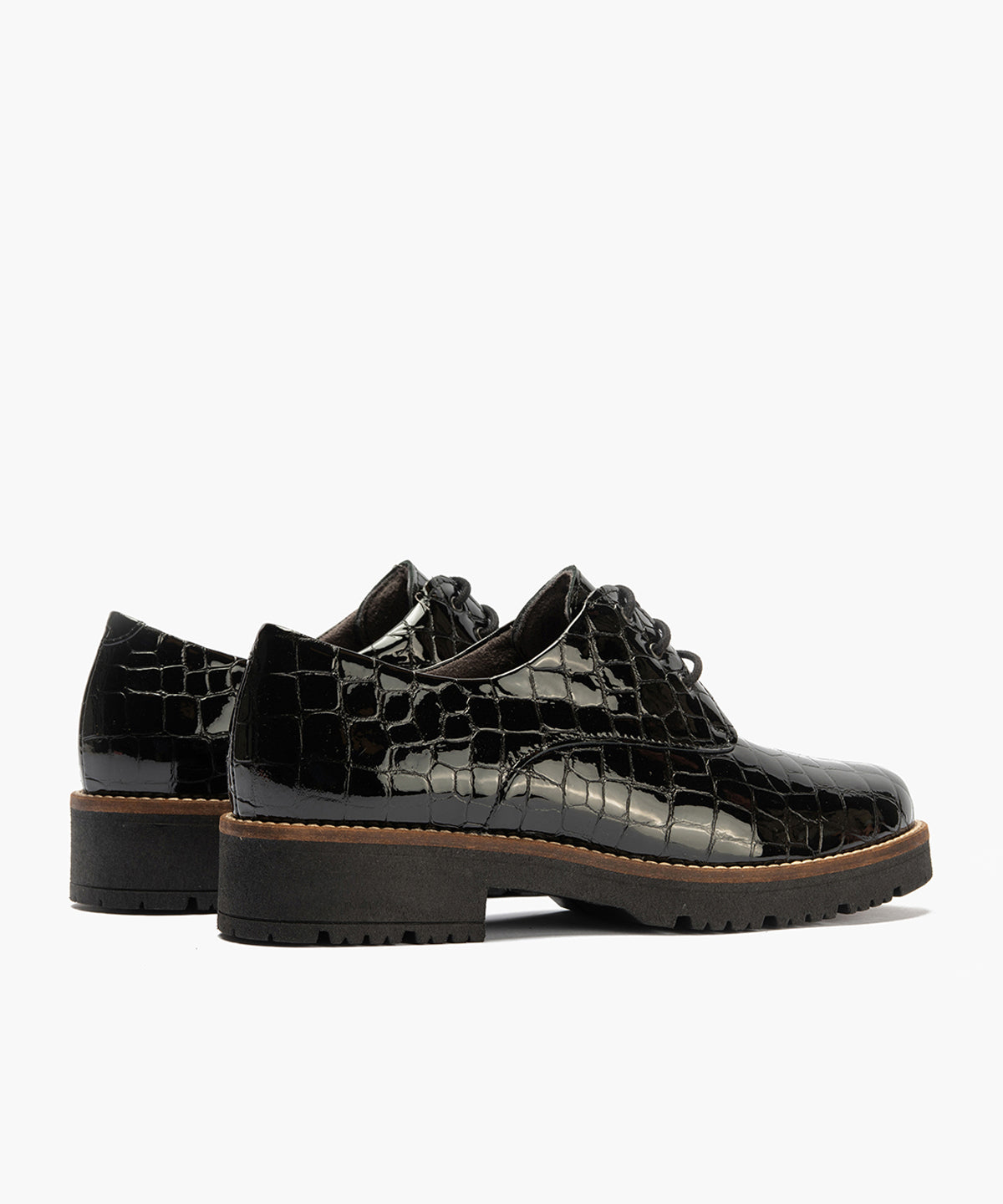 Blucher en Coco con cordones de mujer color negro