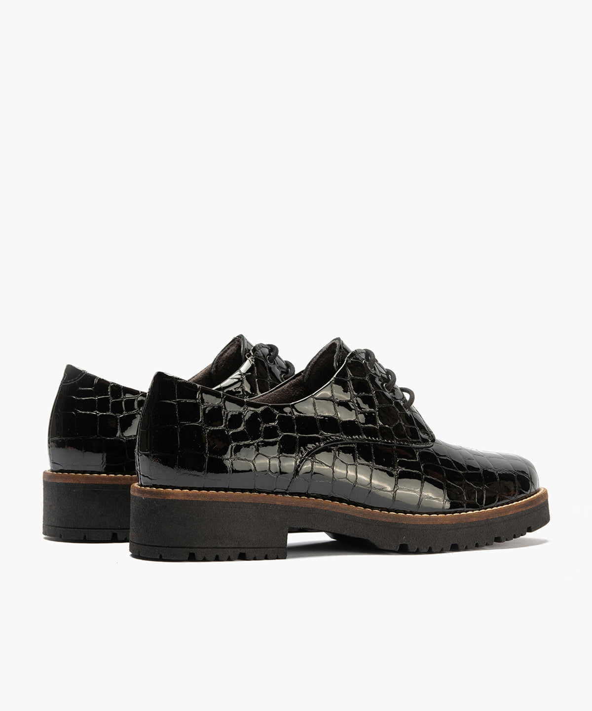 Blucher en Coco con cordones de mujer color negro