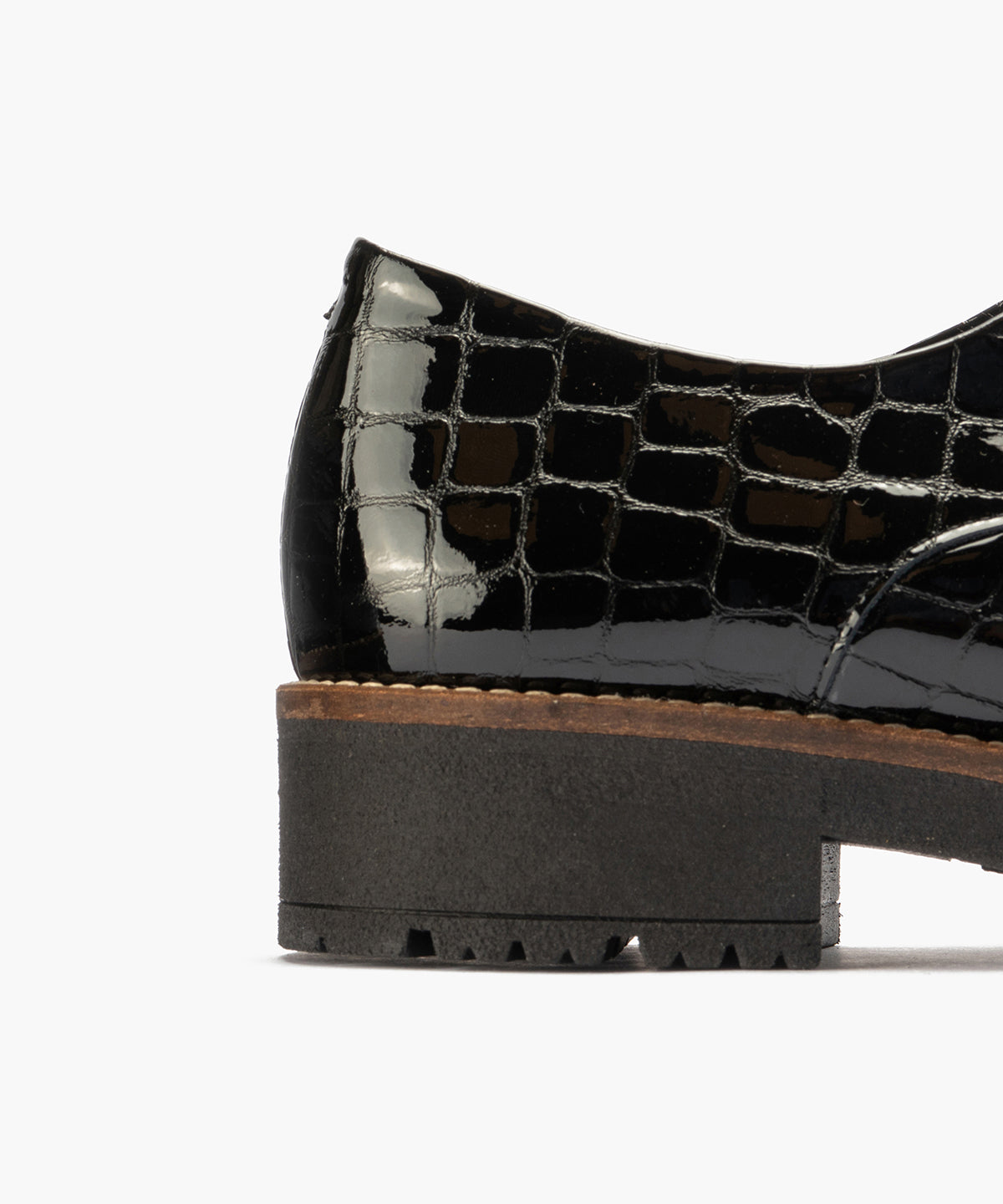 Blucher en Coco con cordones de mujer color negro