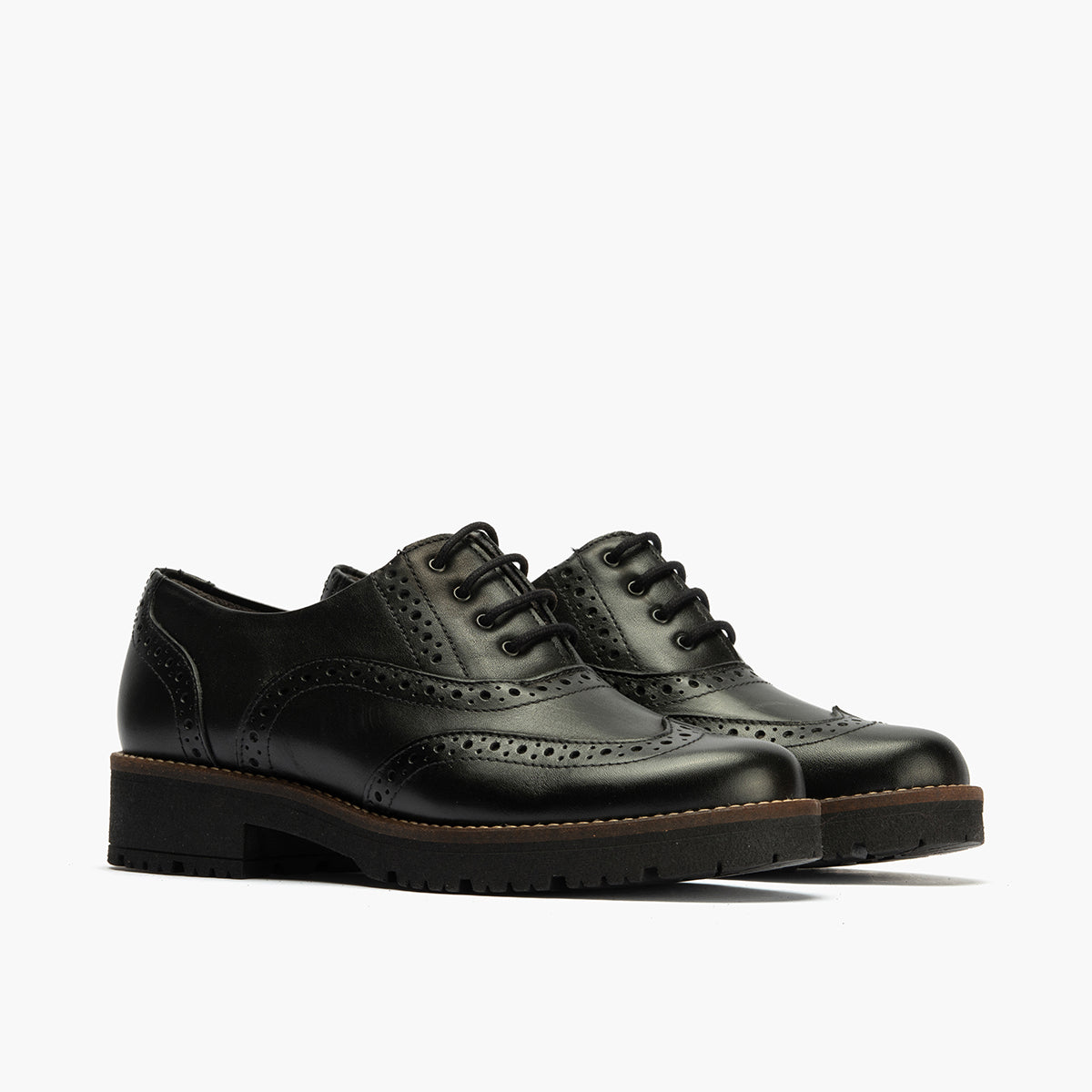 Ingles en Napa con cordones de mujer color negro