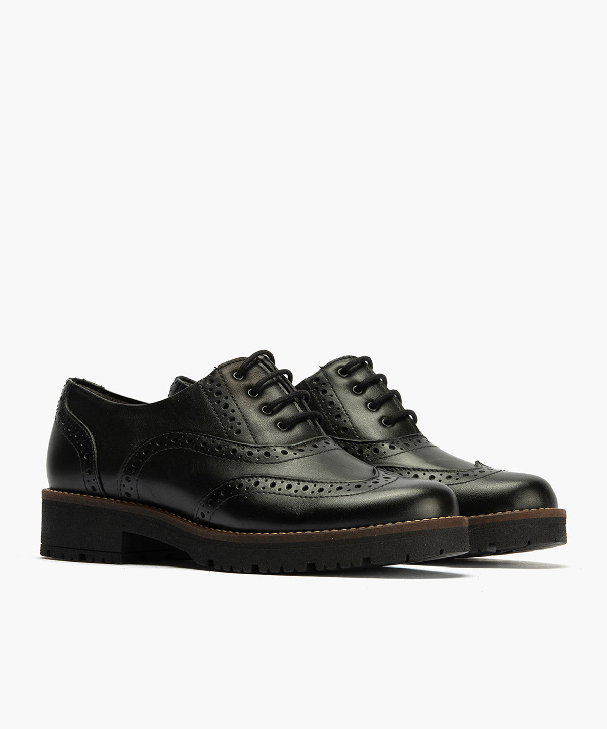 Ingles en Napa con cordones de mujer color negro