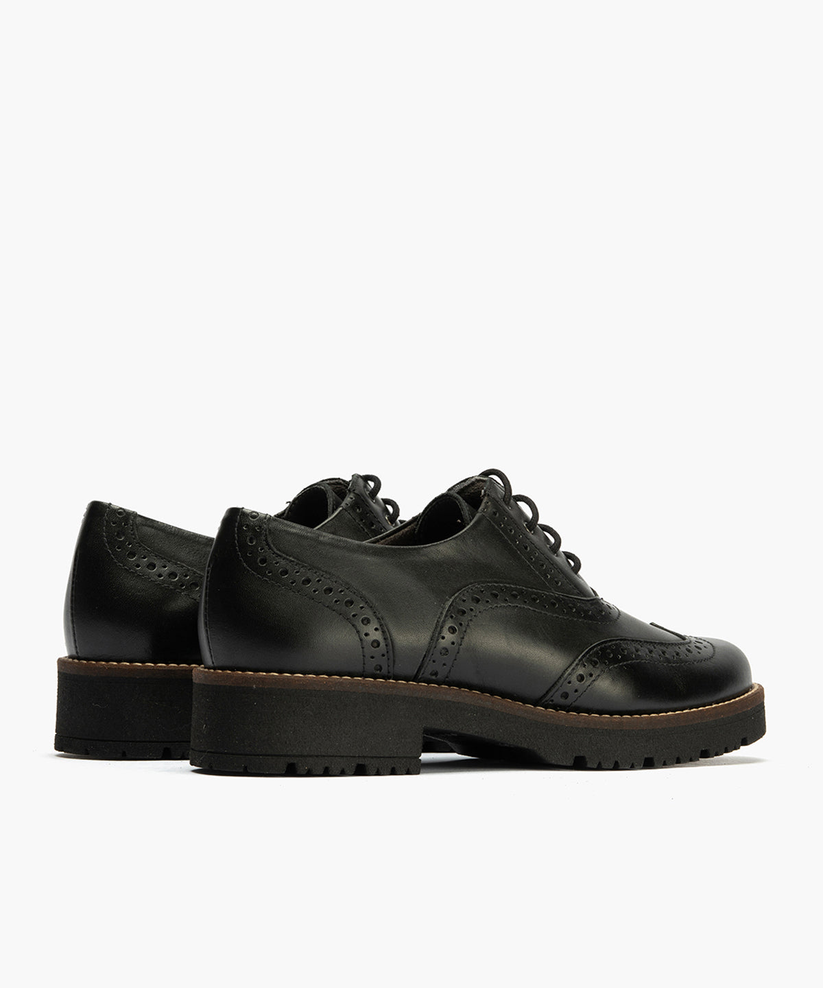 Ingles en Napa con cordones de mujer color negro