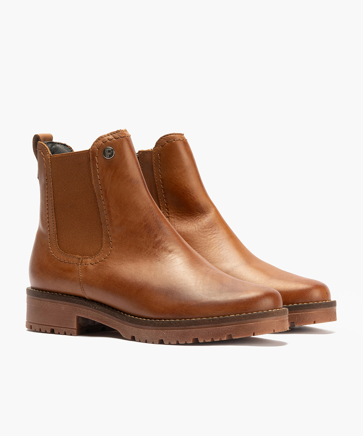 Botín Chelsey en Napa con cremallera de mujer color cuero