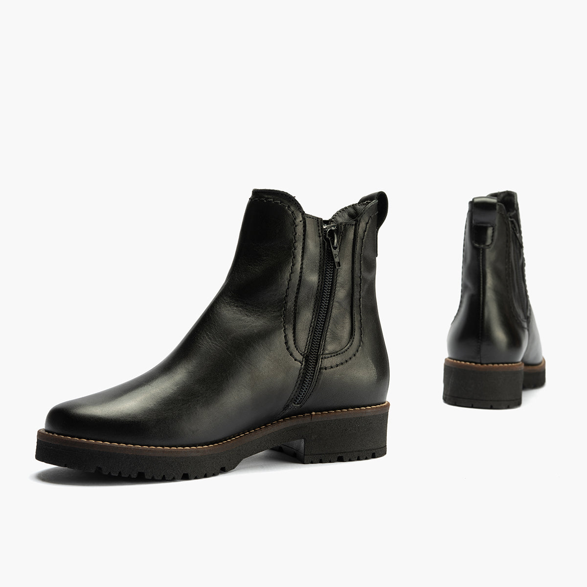 Botín Chelsey en Napa con cremallera de mujer color negro