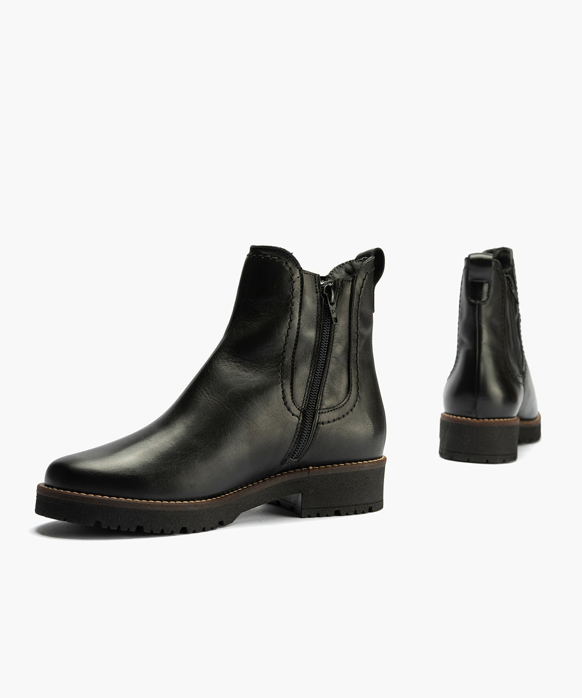 Botín Chelsey en Napa con cremallera de mujer color negro