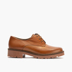 Blucher en Napa con cordones de mujer color cuero