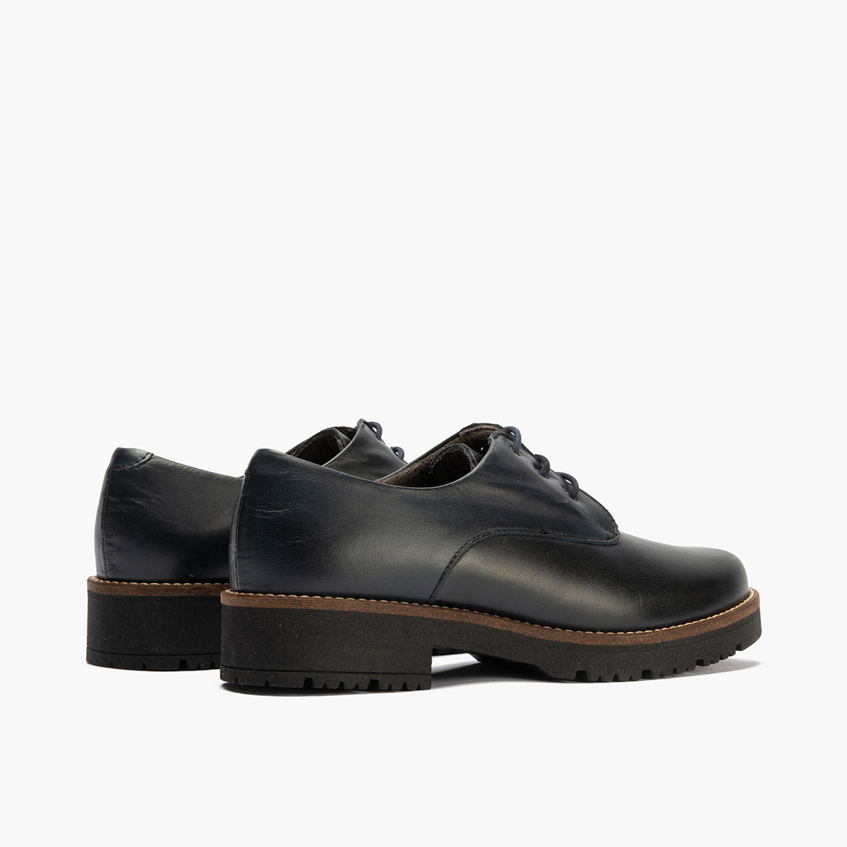 Blucher en Napa con cordones de mujer color marino