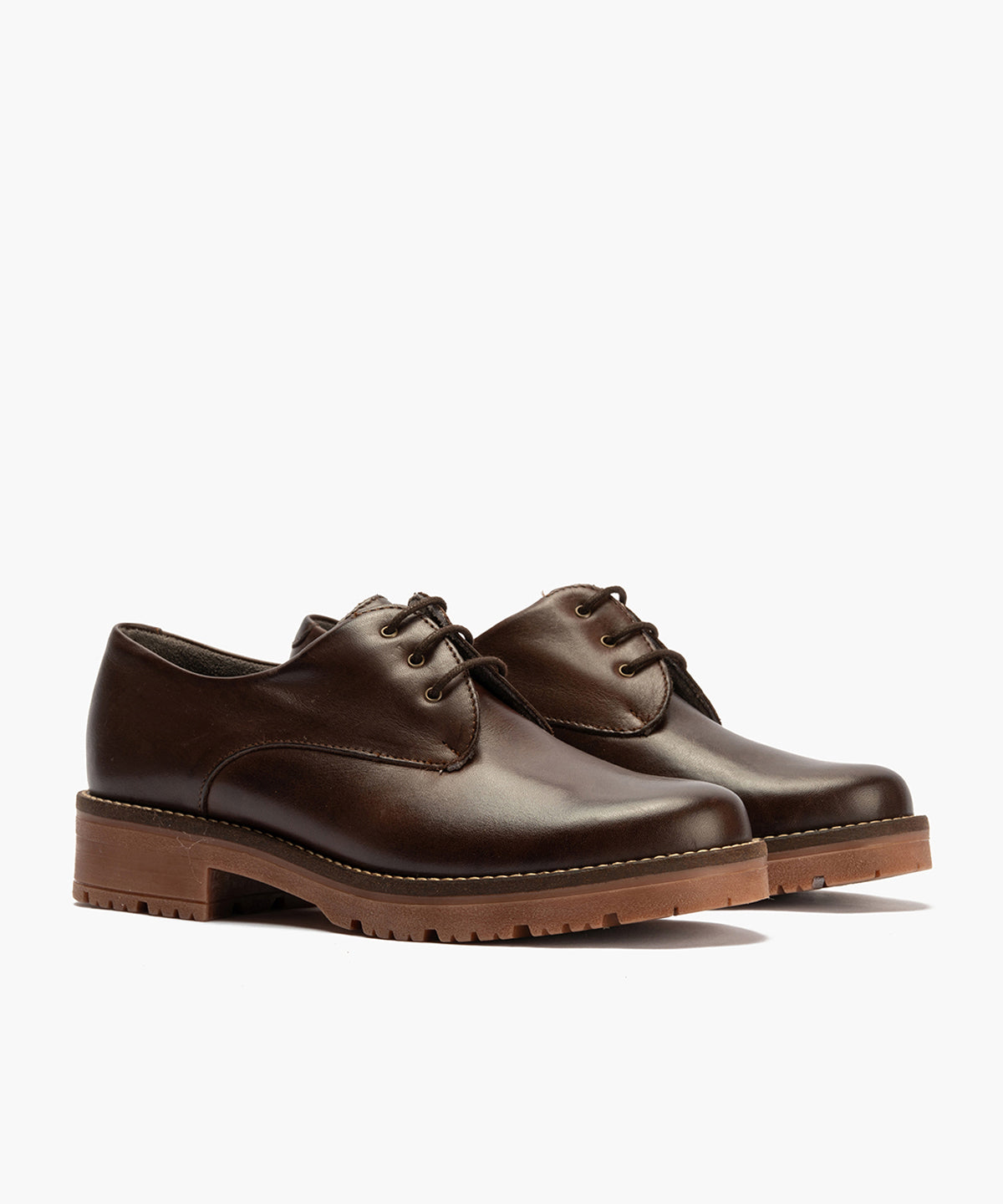 Blucher en Napa con cordones de mujer color marron
