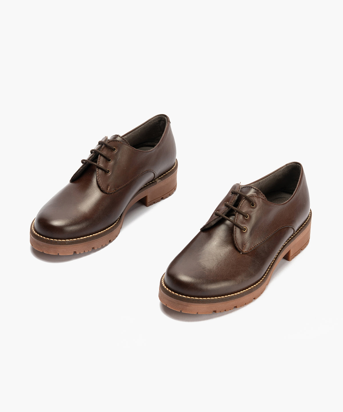 Blucher en Napa con cordones de mujer color marron