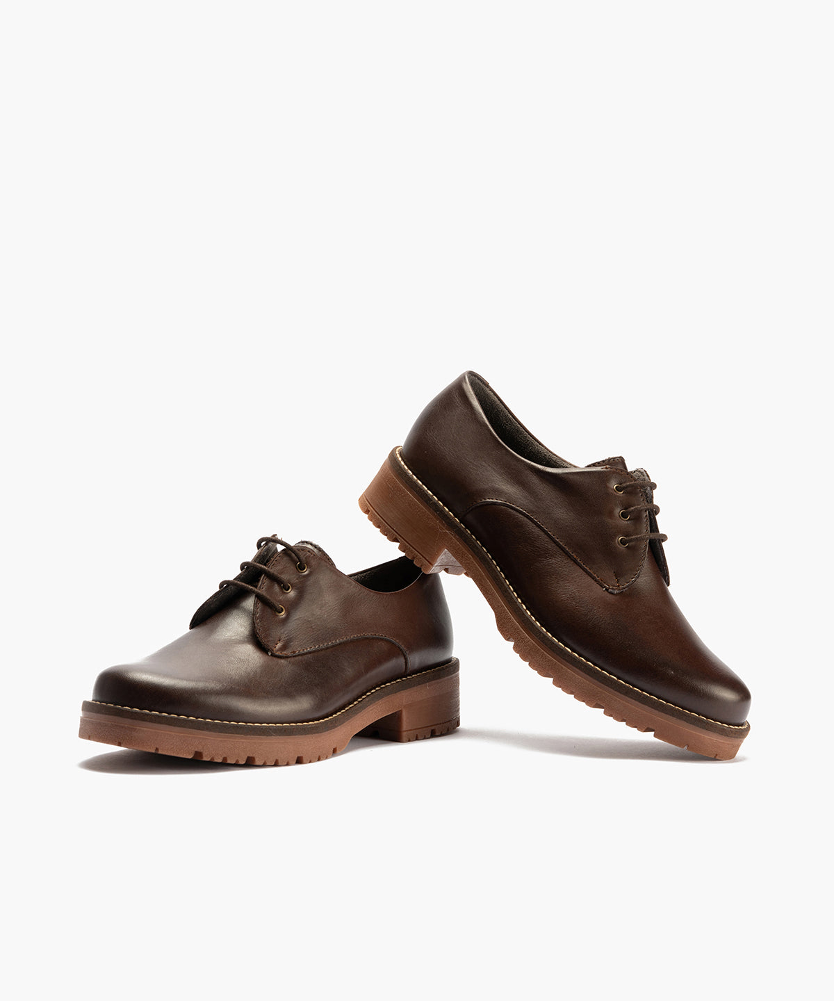 Blucher en Napa con cordones de mujer color marron