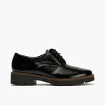 Blucher en Charol con cordones de mujer color negro