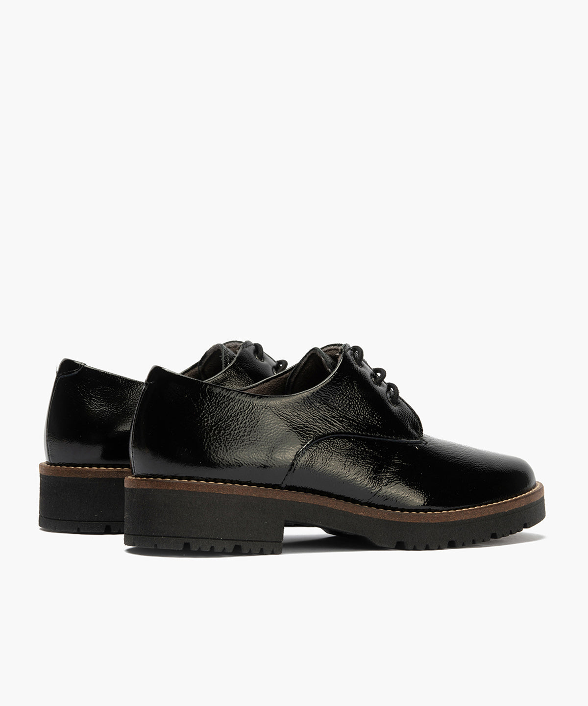 Blucher en Charol con cordones de mujer color negro