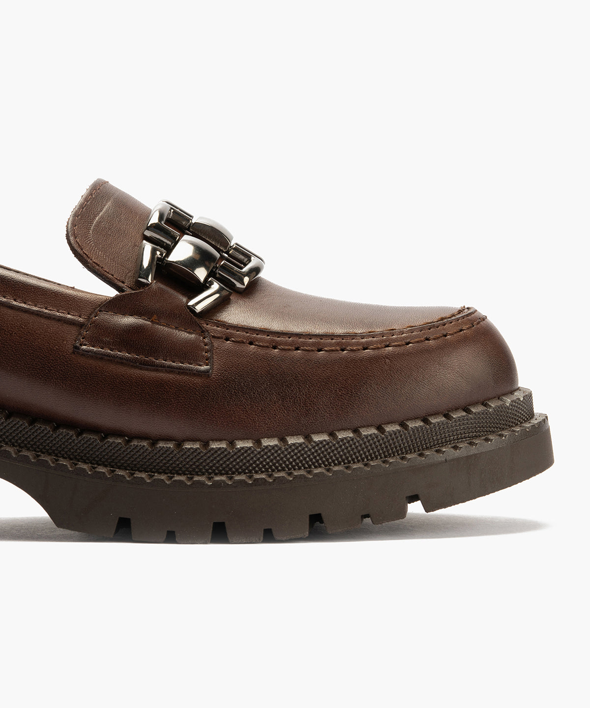 Mocasín en Napa con adorno de mujer color marron