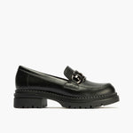 Mocasín en Napa con adorno de mujer color negro