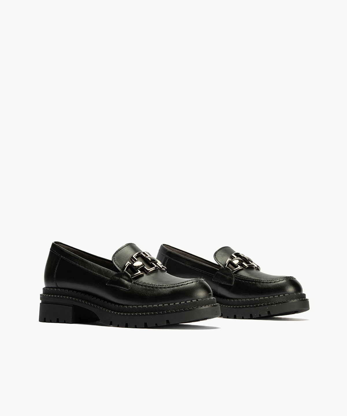 Mocasín en Napa con adorno de mujer color negro