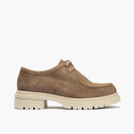 Wallaby en Ante con cordones de mujer color topo
