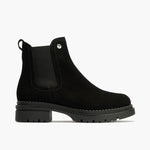 Botín Chelsey en Ante con cremallera de mujer color negro