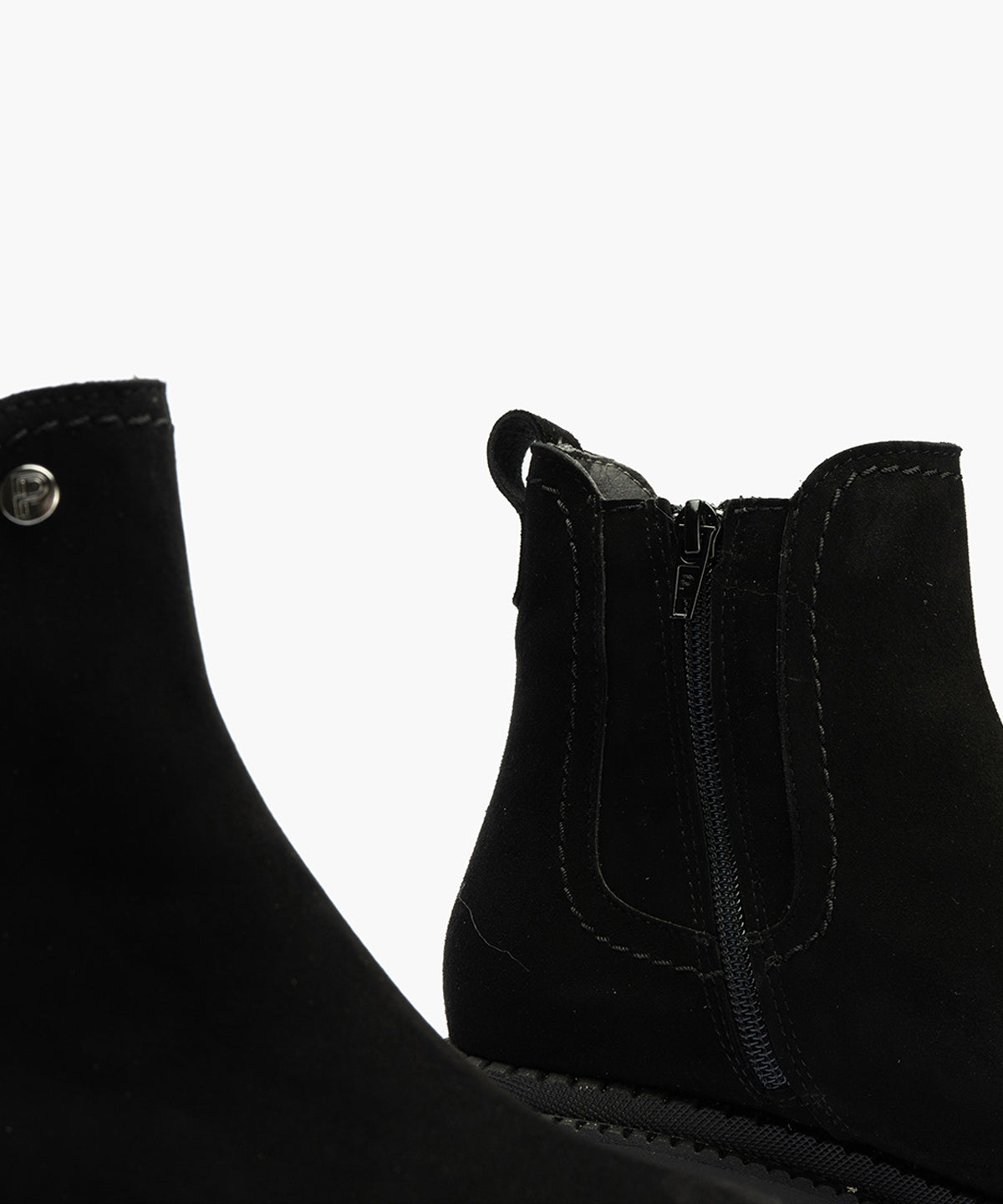 Botín Chelsey en Ante con cremallera de mujer color negro