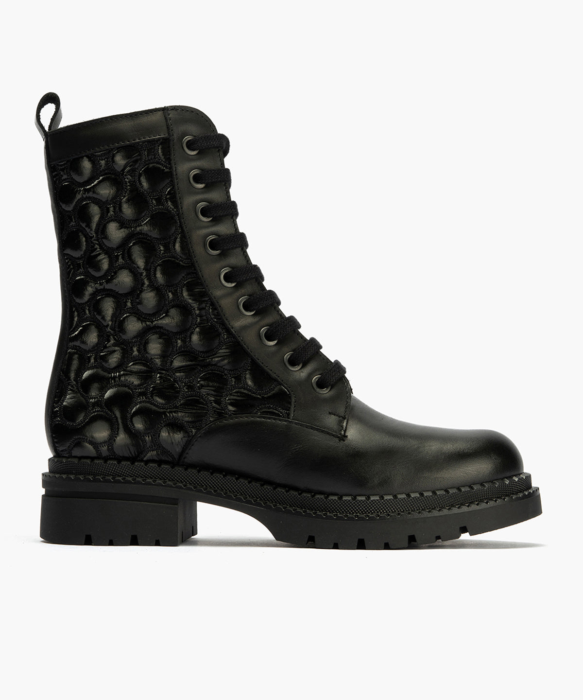 Botin Militar con Nylon con cremallera de mujer color negro