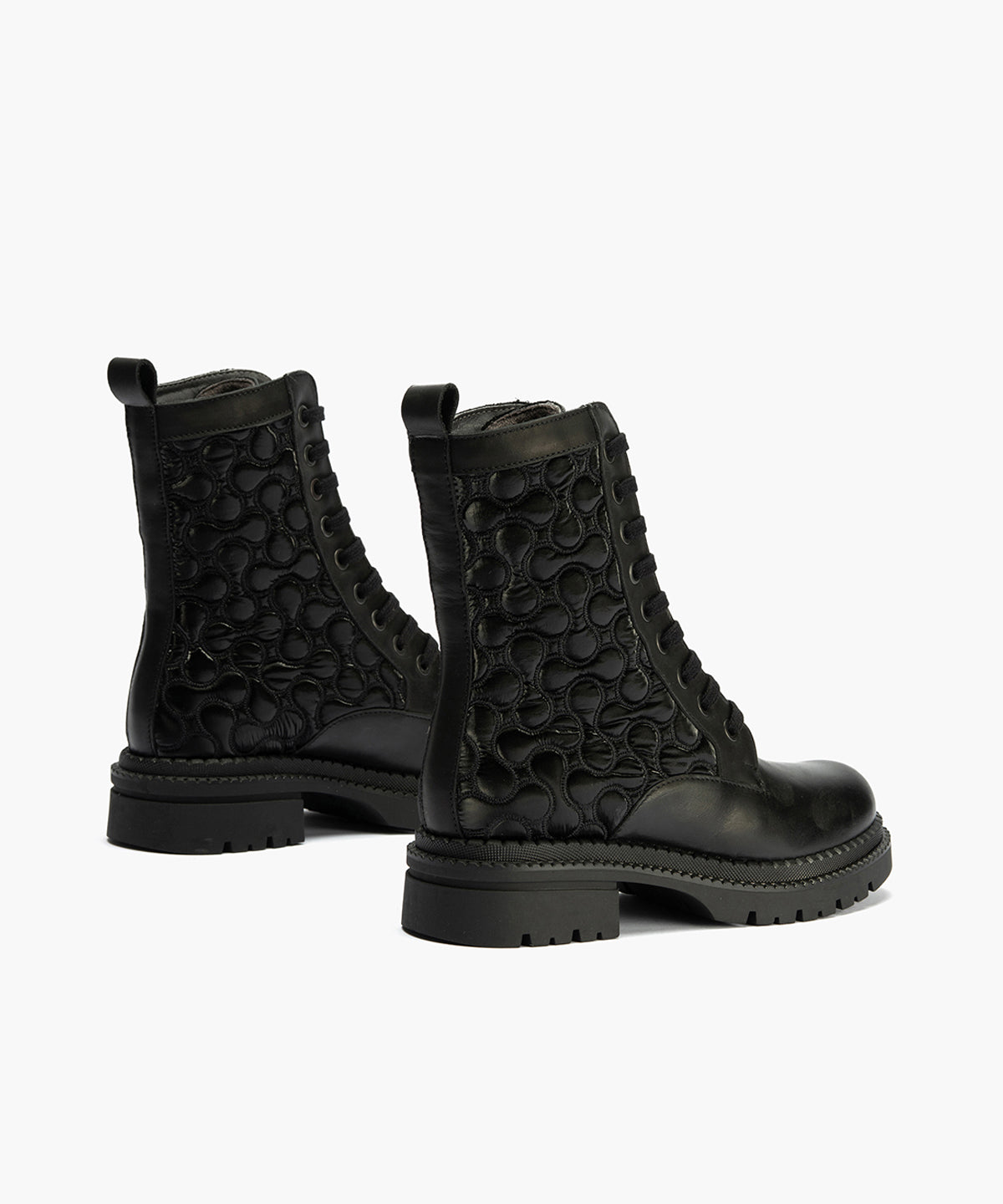 Botin Militar con Nylon con cremallera de mujer color negro