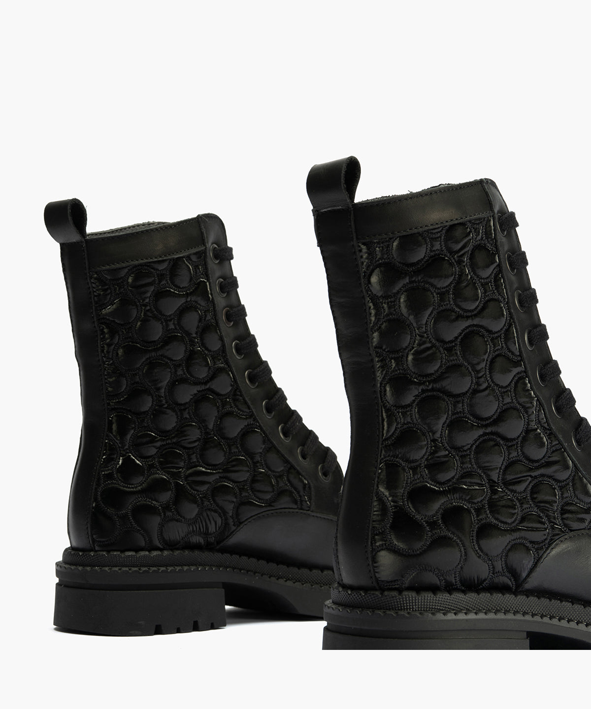 Botin Militar con Nylon con cremallera de mujer color negro