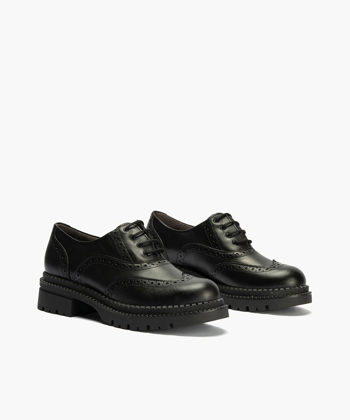 Ingles en Napa con cordones de mujer color negro
