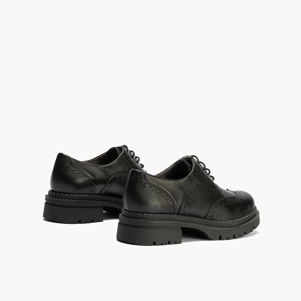 Ingles en Napa con cordones de mujer color negro