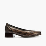 Salón de Pico en Fantasía con Elásticos de mujer color marron