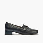 Mocasin en Napa con adorno de mujer color marino