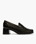 Mocasín con tacón medio de mujer color negro