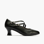 Mercedes 2 Correas en Napa de mujer color negro