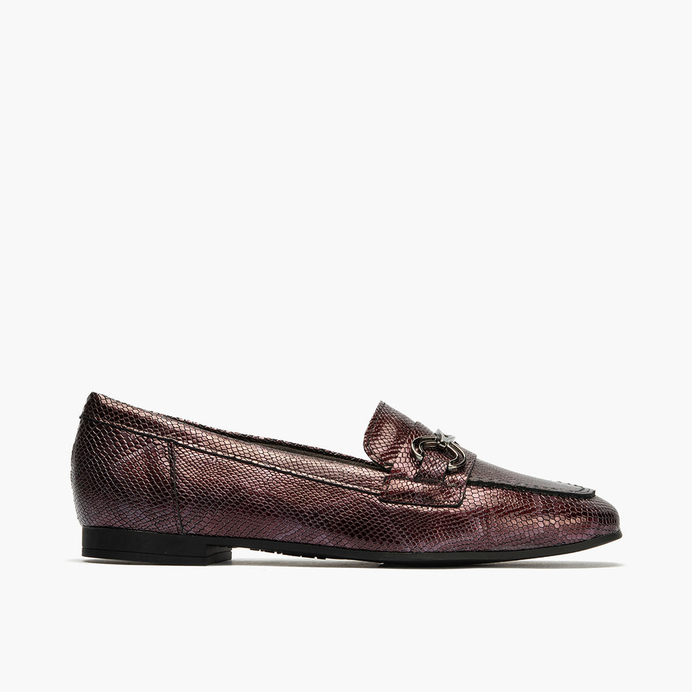 Mocasín en Fantasía de mujer color burdeos