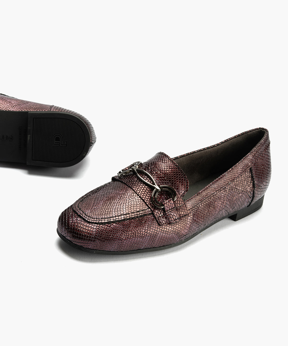 Mocasín en Fantasía de mujer color burdeos