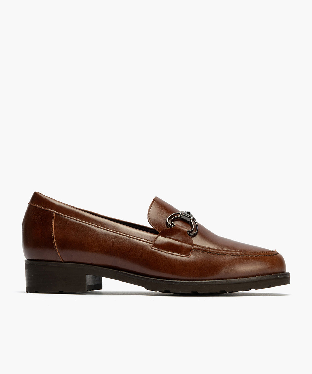 Mocasín con Adorno de mujer color cuero