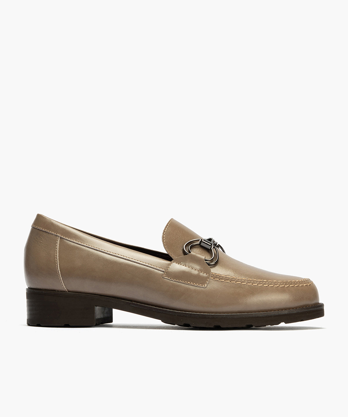 Mocasín con Adorno de mujer color piedra