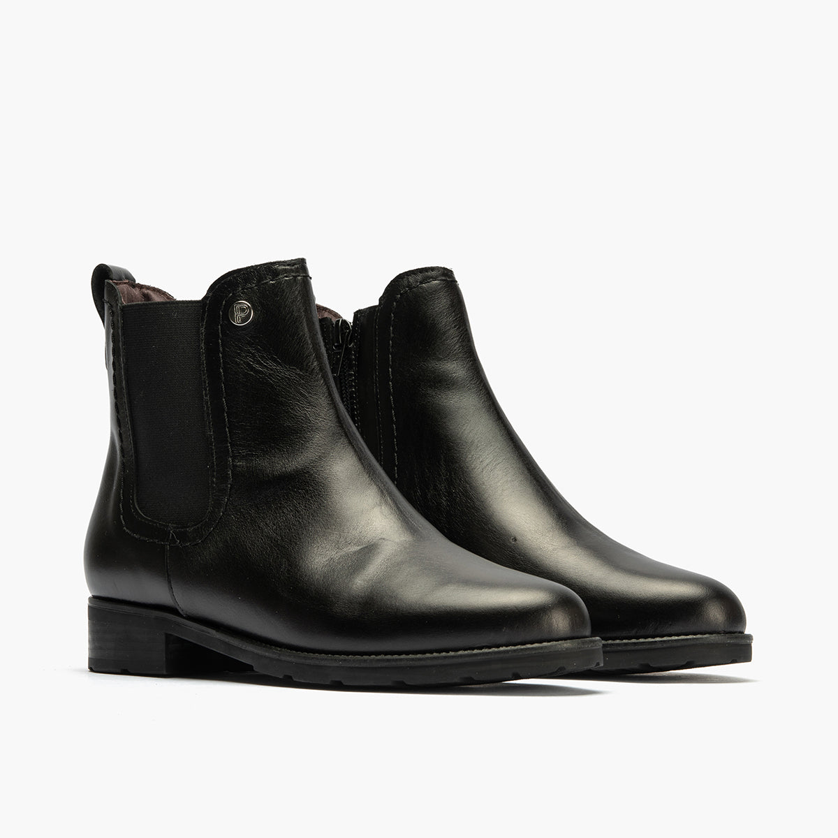 Botín Chelsey con cremallera de mujer color negro
