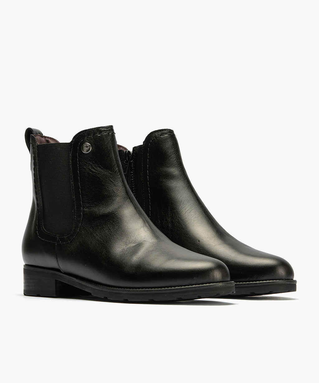 Botín Chelsey con cremallera de mujer color negro