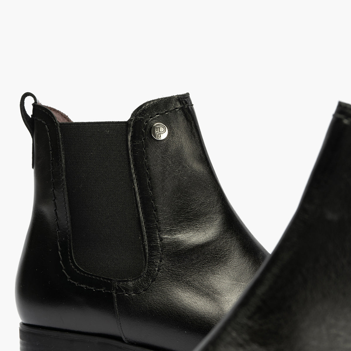 Botín Chelsey con cremallera de mujer color negro