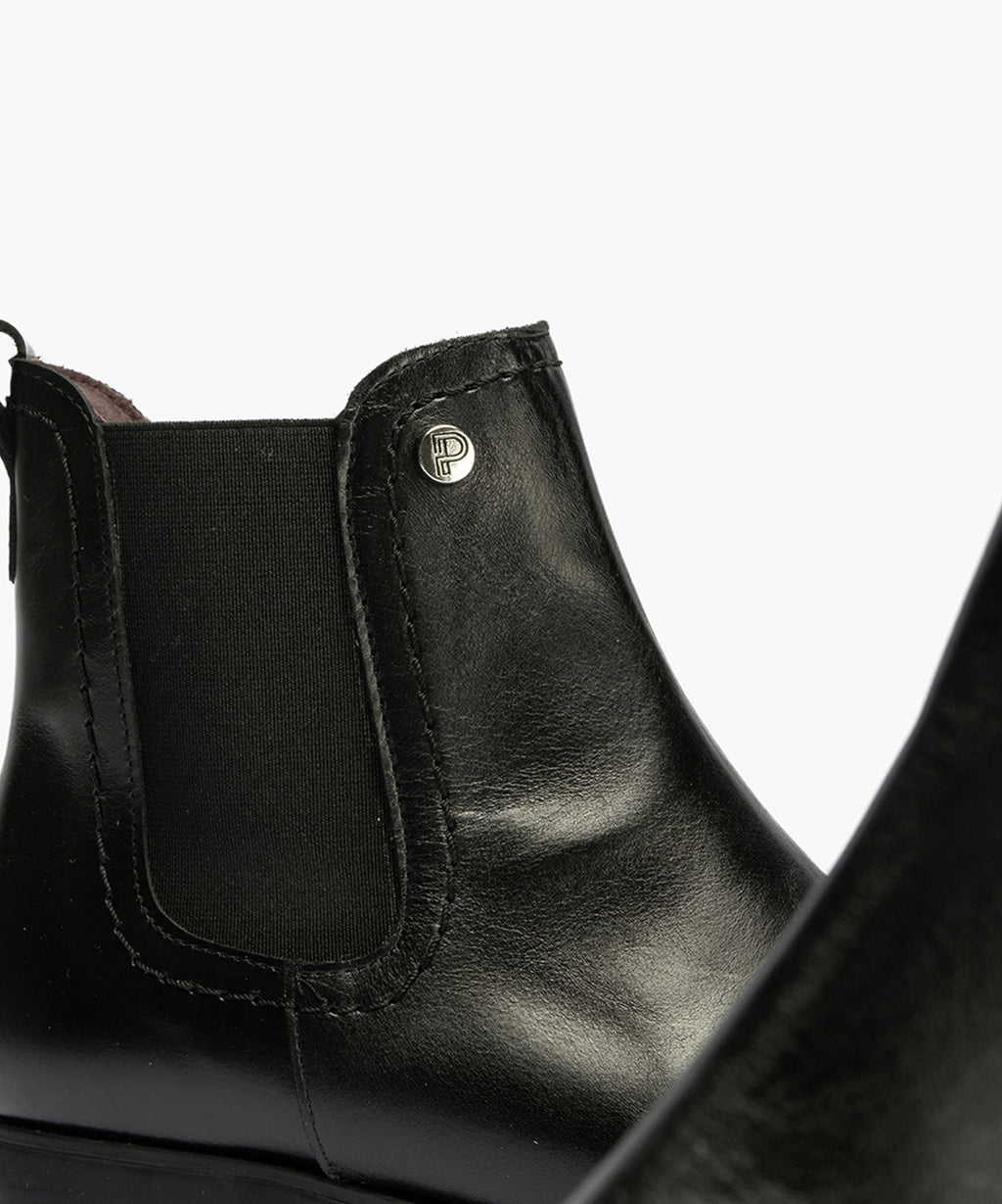 Botín Chelsey con cremallera de mujer color negro