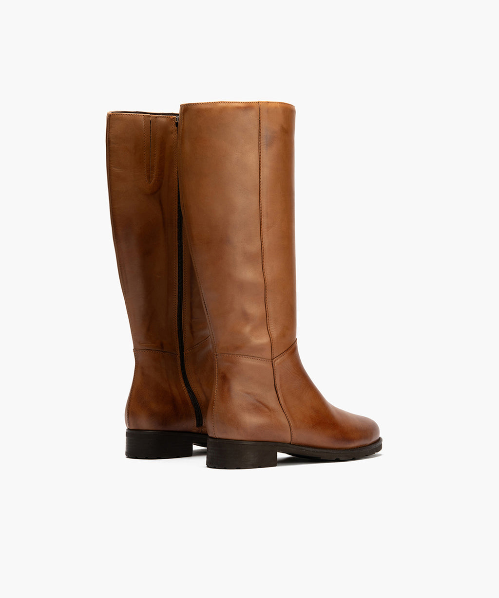 Bota Alta de mujer color cuero