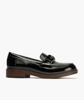 Mocasín en Charol con adorno de mujer color negro