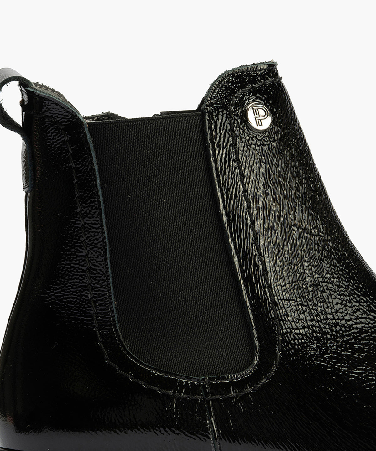 Botín Chelsey en Charol con cremallera de mujer color negro