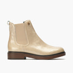 Botín Chelsey en Charol con cremallera de mujer color piedra