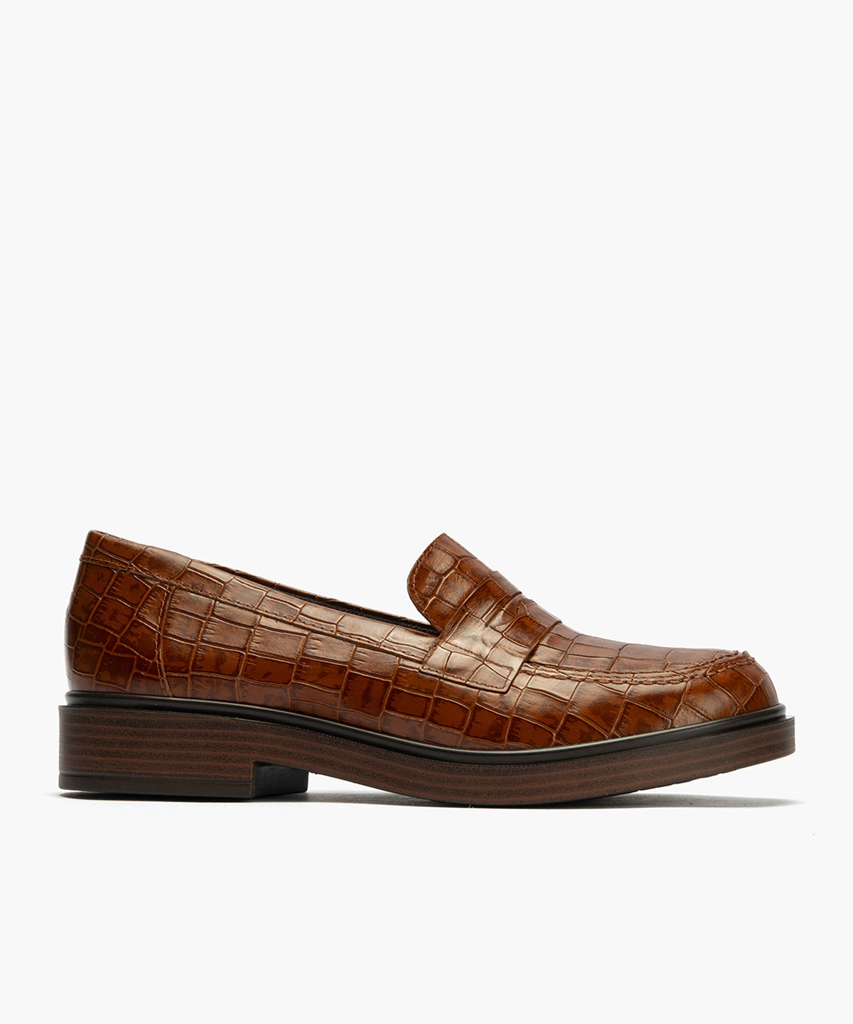 Mocasín en Coco de mujer color cuero