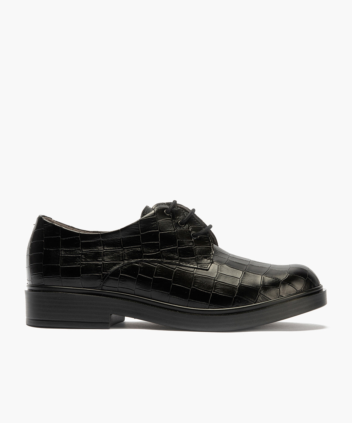 Blucher en Coco con cordones de mujer color negro