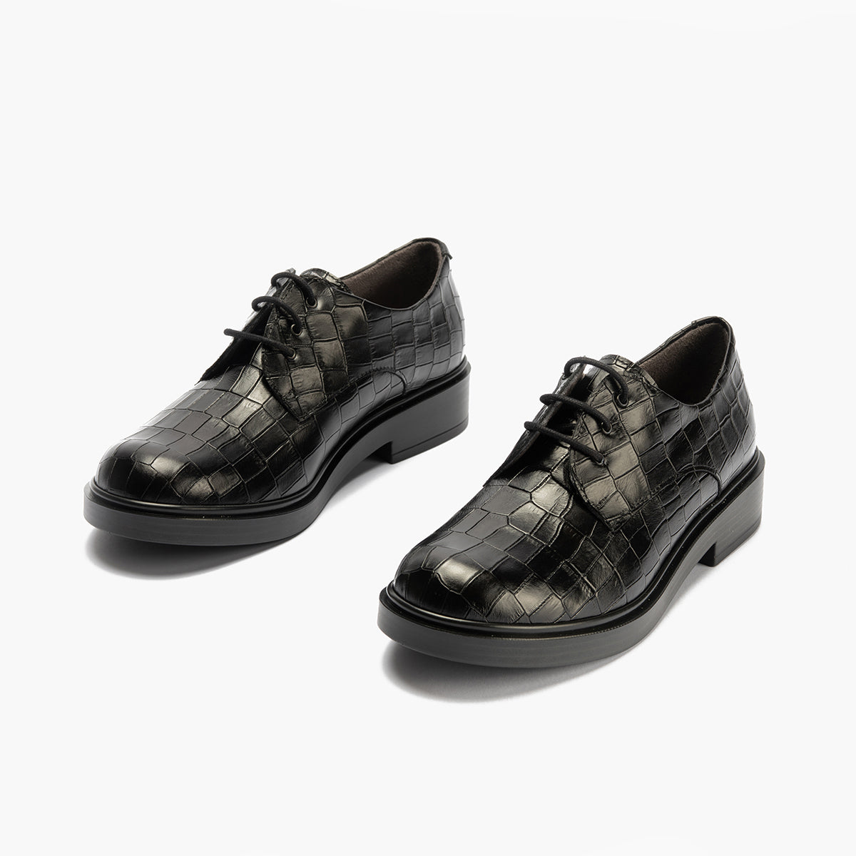 Blucher en Coco con cordones de mujer color negro