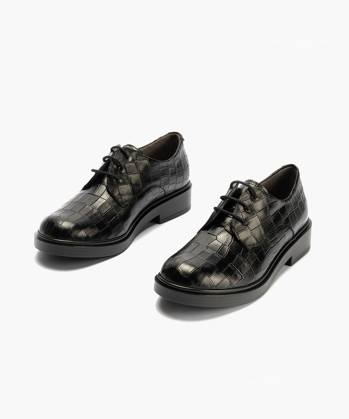 Blucher en Coco con cordones de mujer color negro