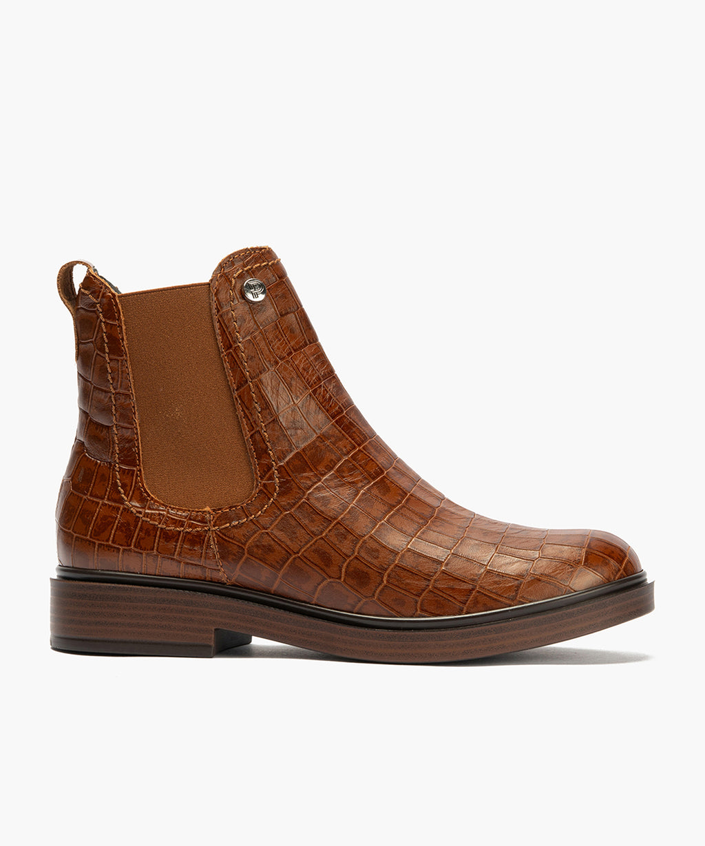 Botín Chelsey en Coco de mujer color cuero